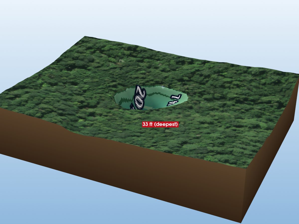 Depth map of Round Lake