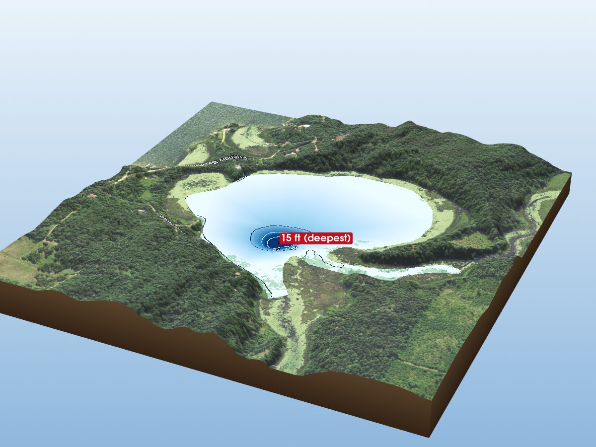 Depth map of Round Lake