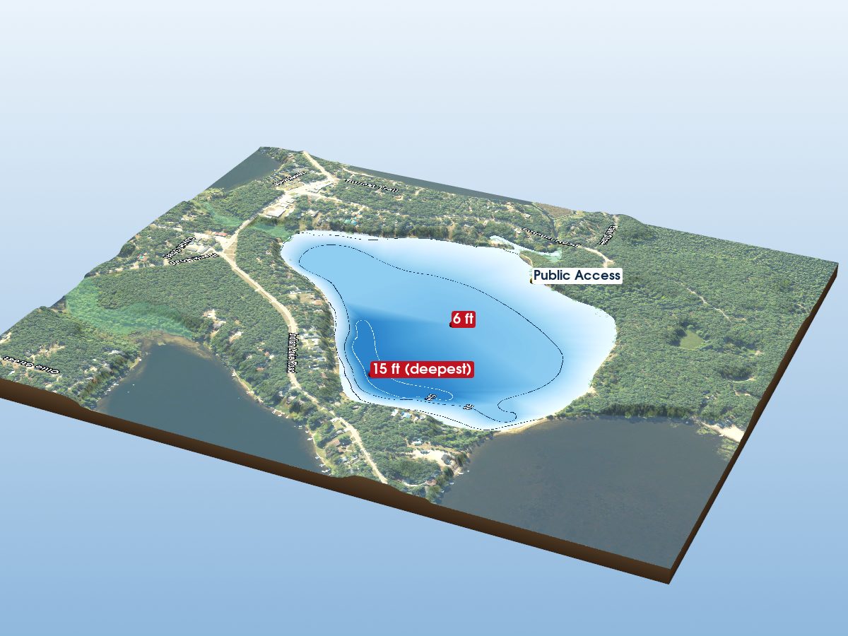 Depth map of Round Lake