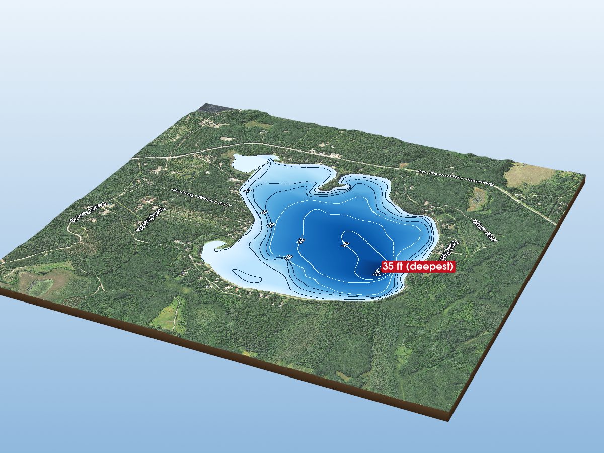 Depth map of Round Lake