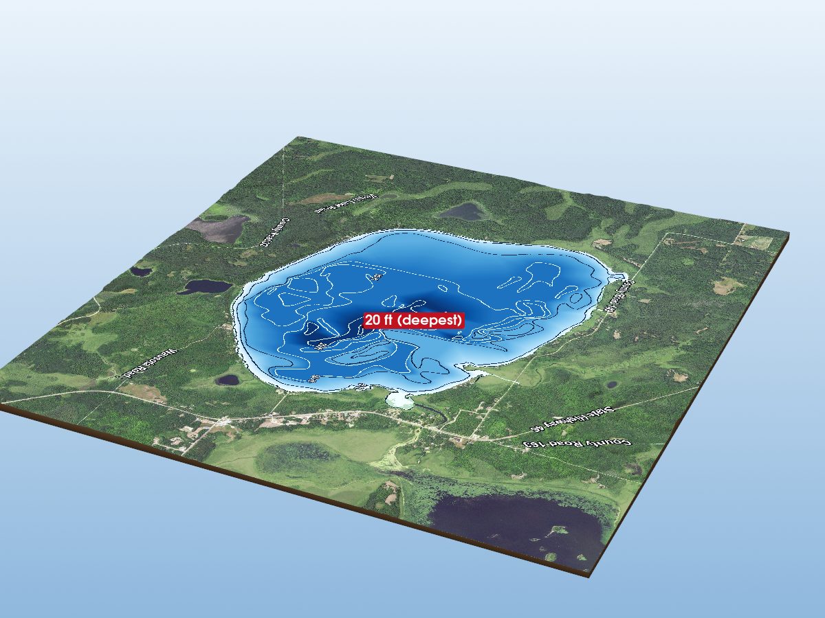 Depth map of Round Lake