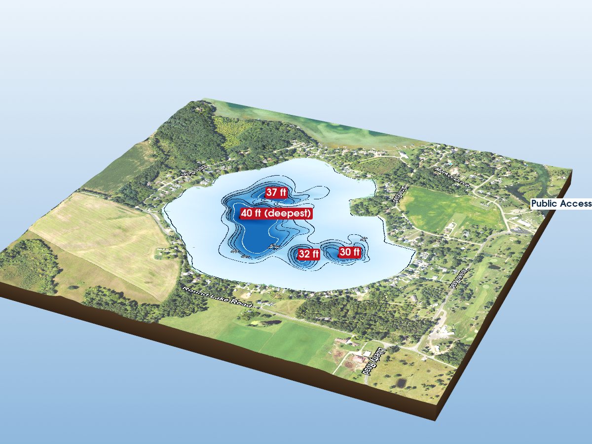 Depth map of Round Lake