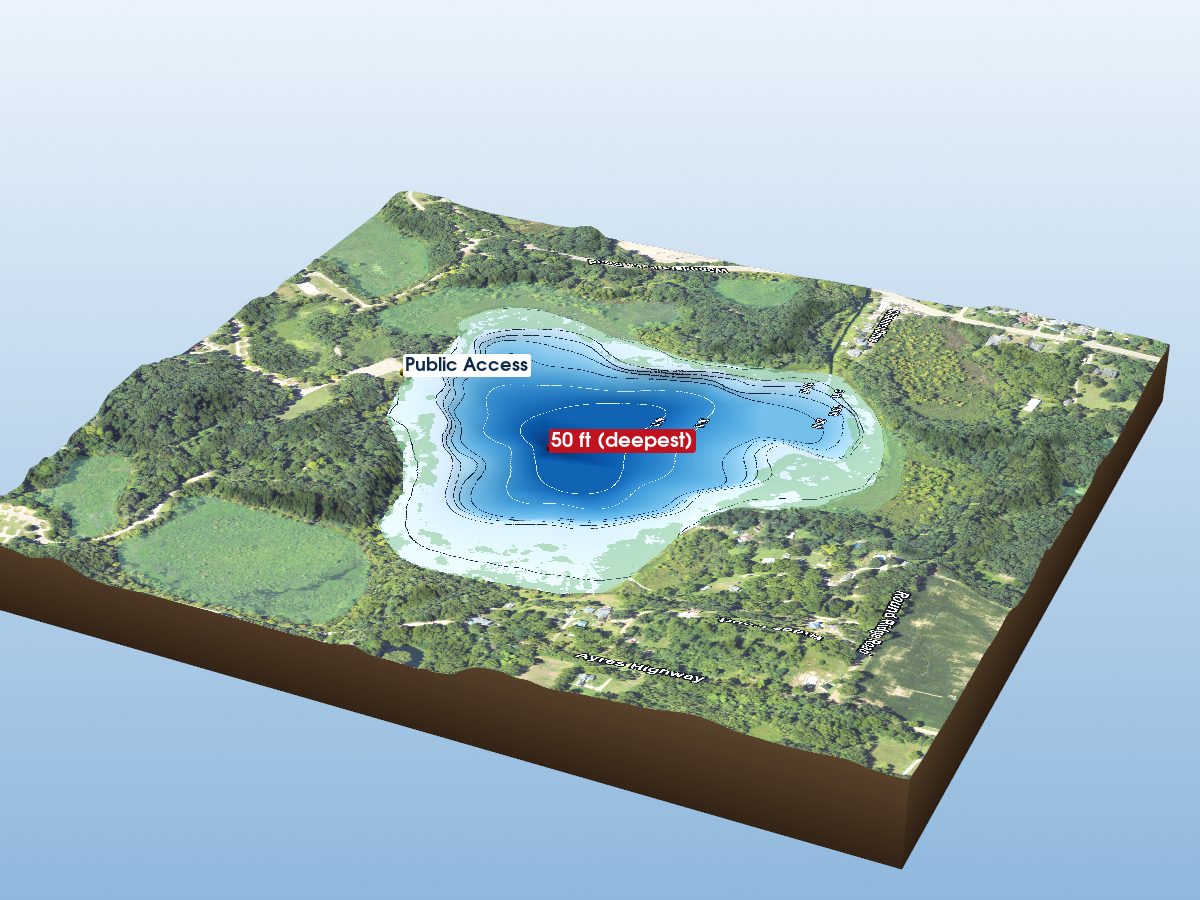 Depth map of Round Lake
