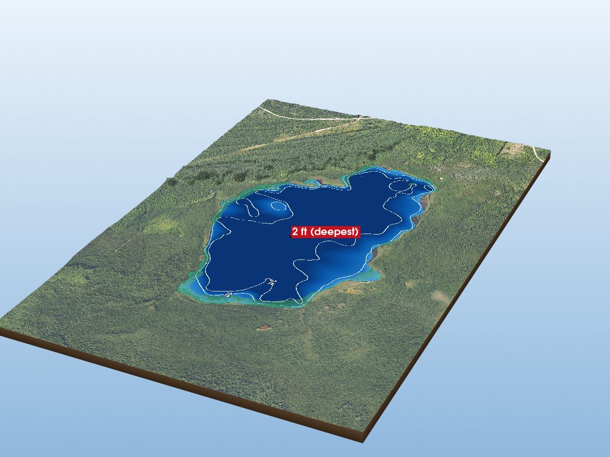 Depth map of Round Lake