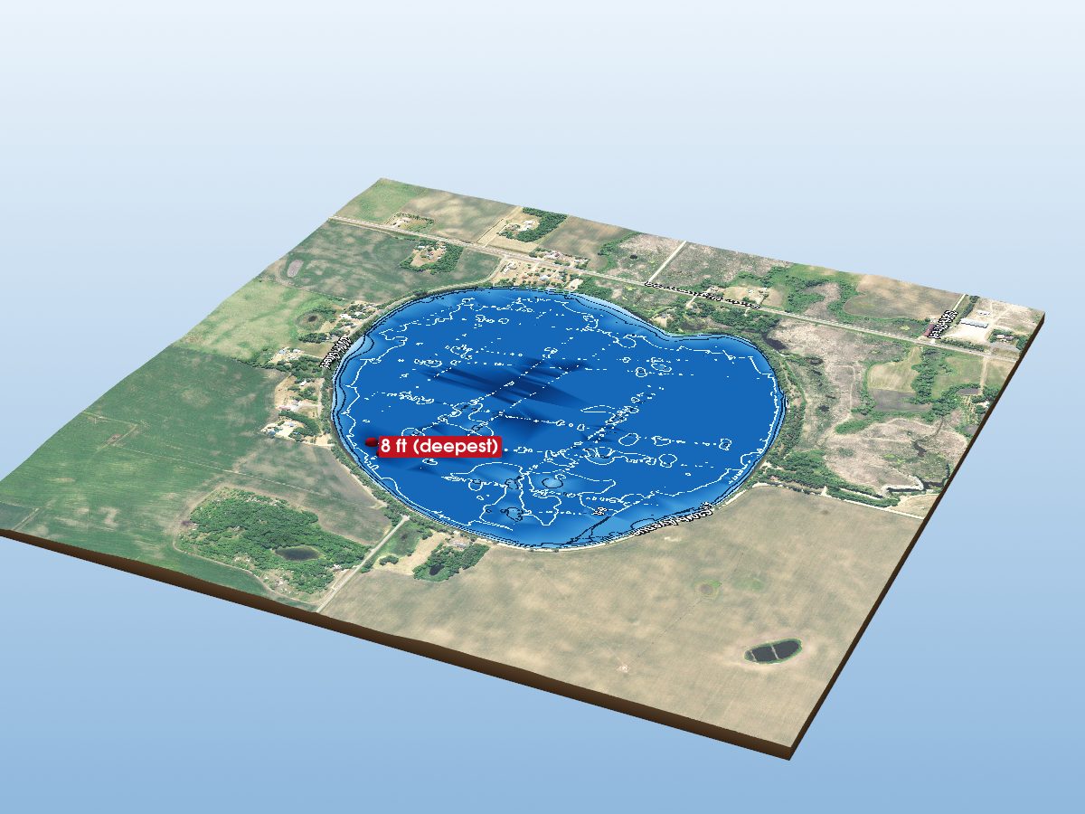 Depth map of Round Lake