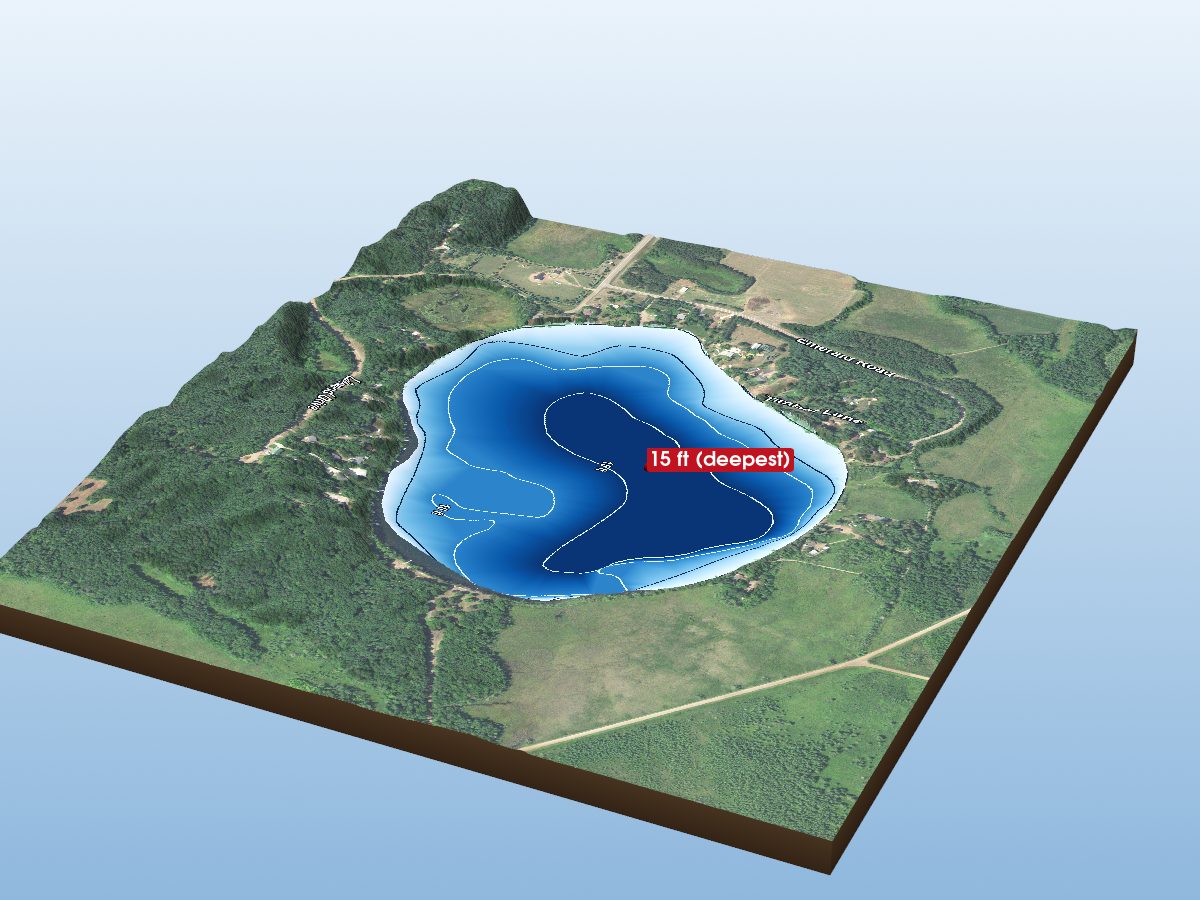 Depth map of Round Lake