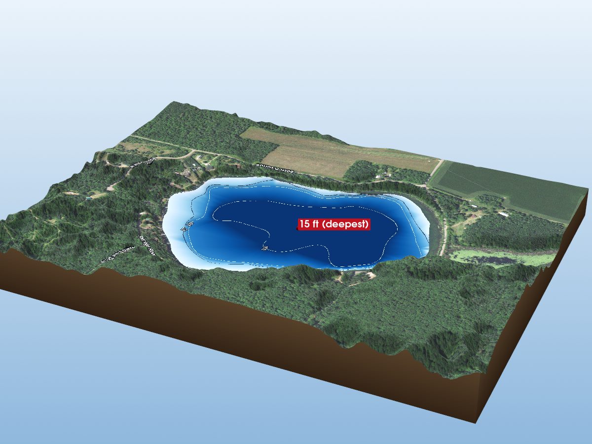 Depth map of Round Lake