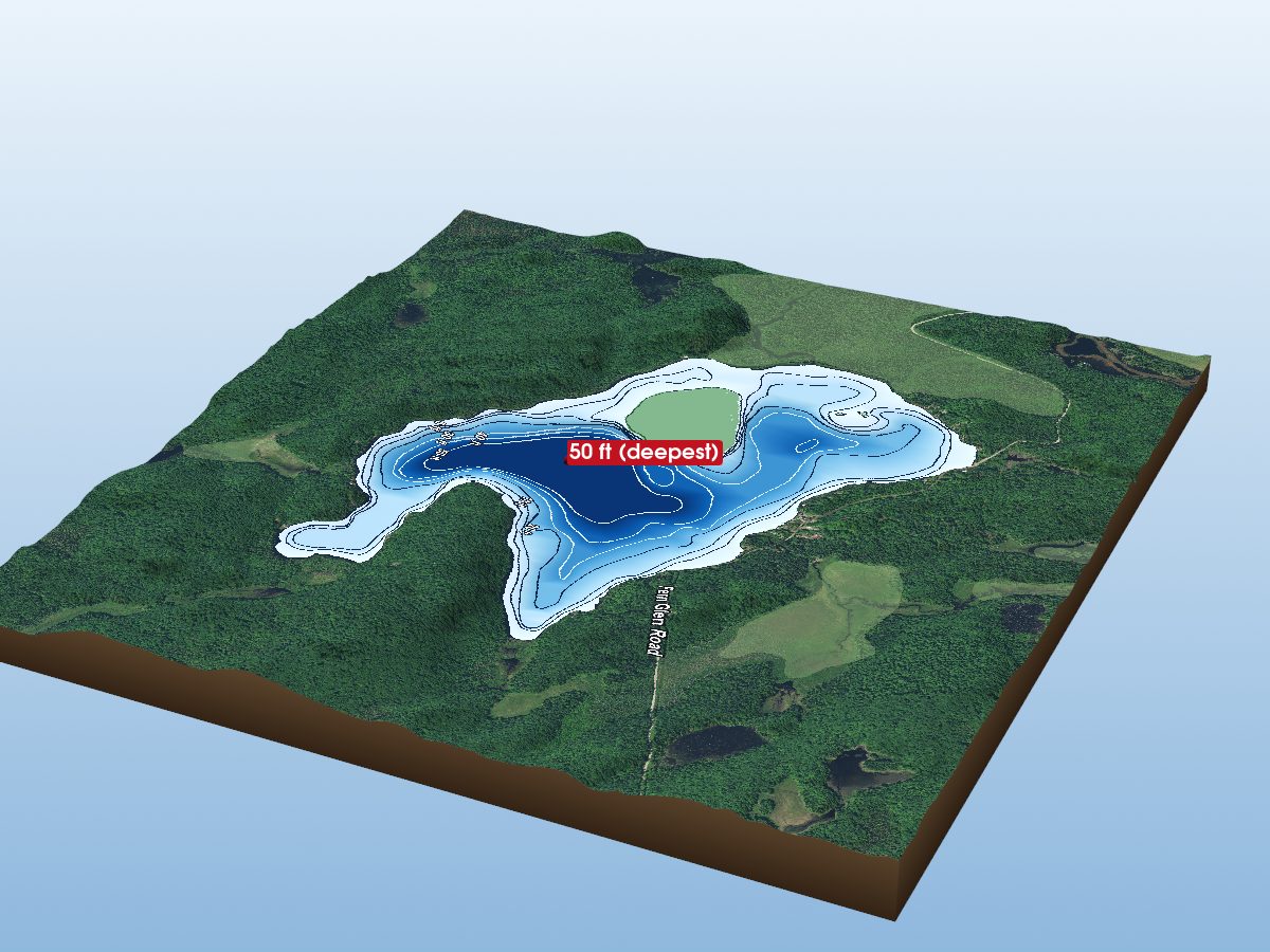 Depth map of Round Lake