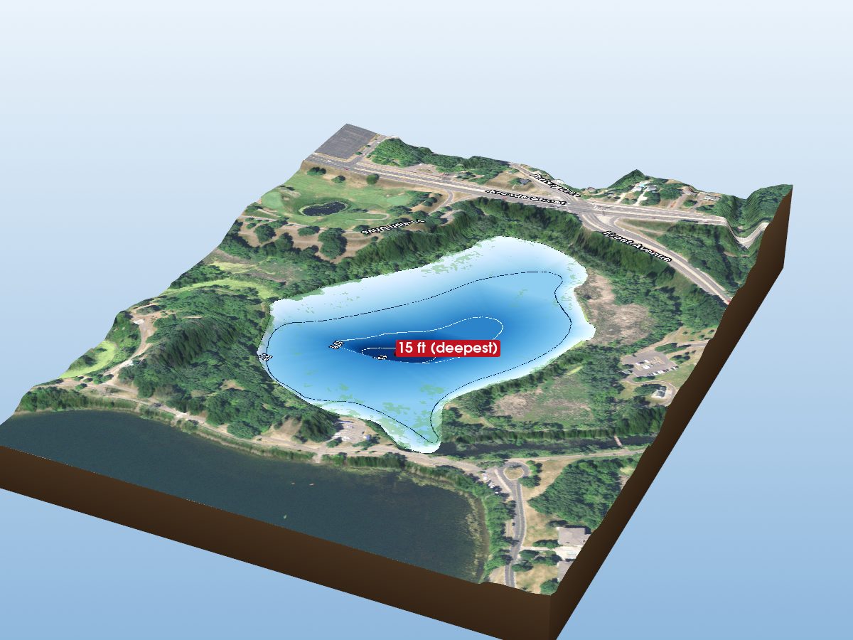 Depth map of Round Lake
