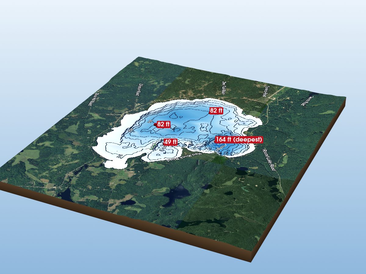 Depth map of Round Lake