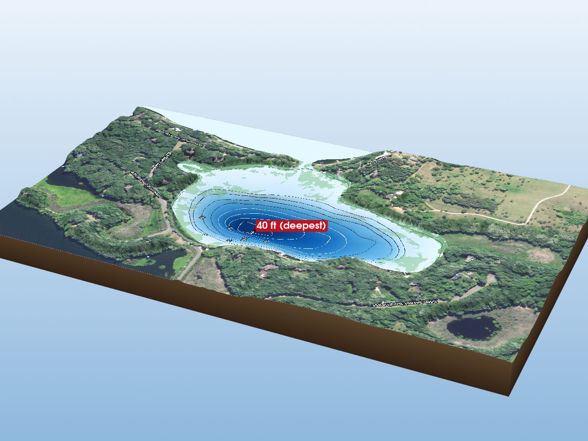 Depth map of Round Lake