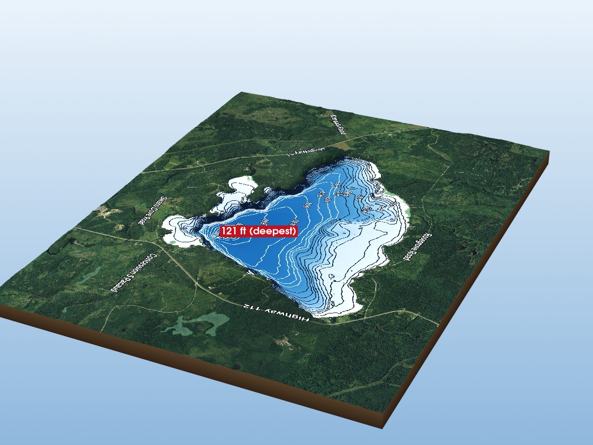 Depth map of Round Lake