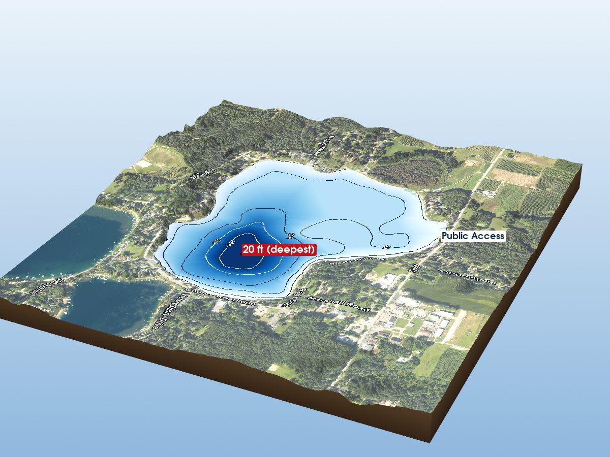 Depth map of Round Lake