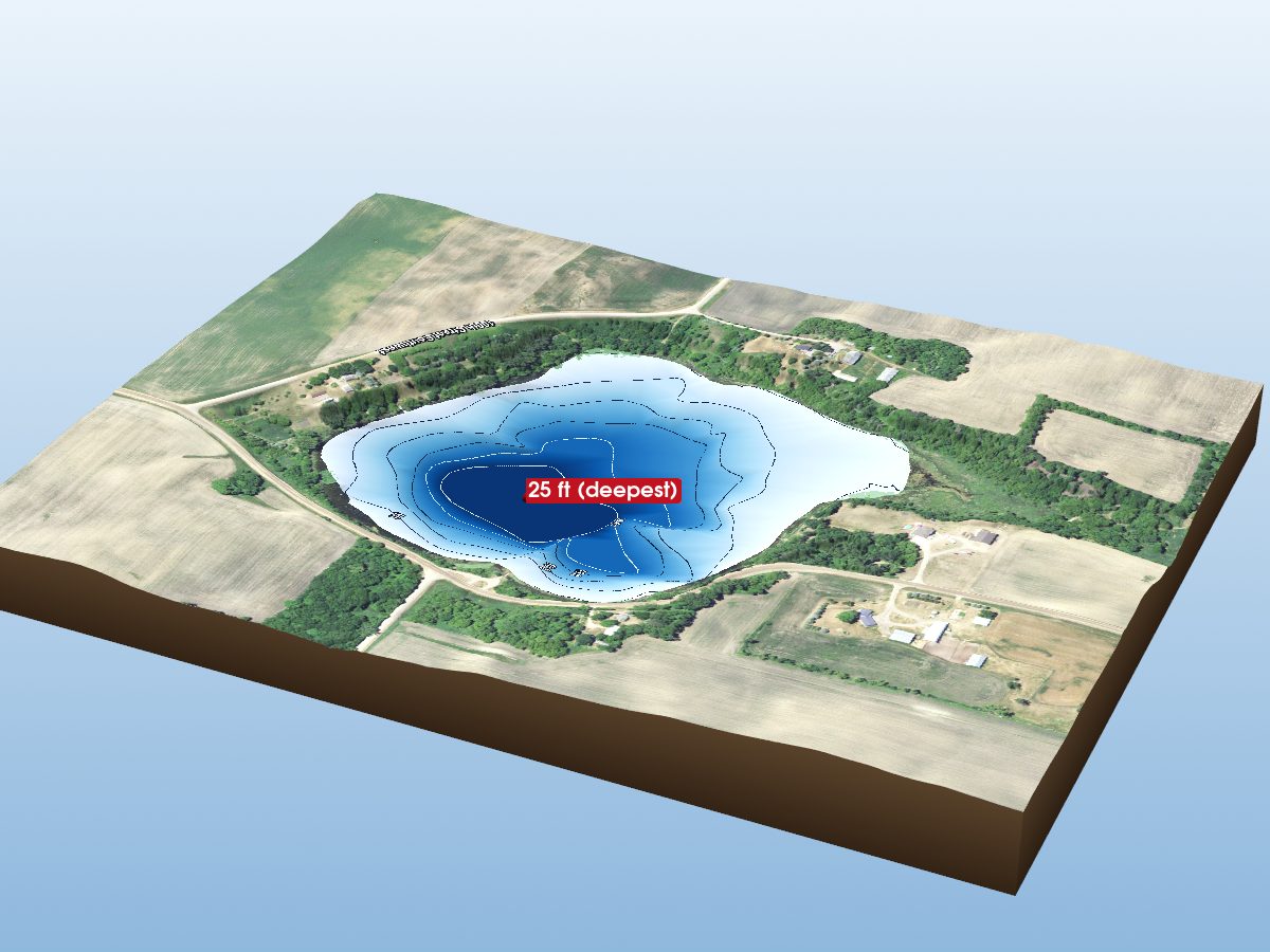 Depth map of Round Lake