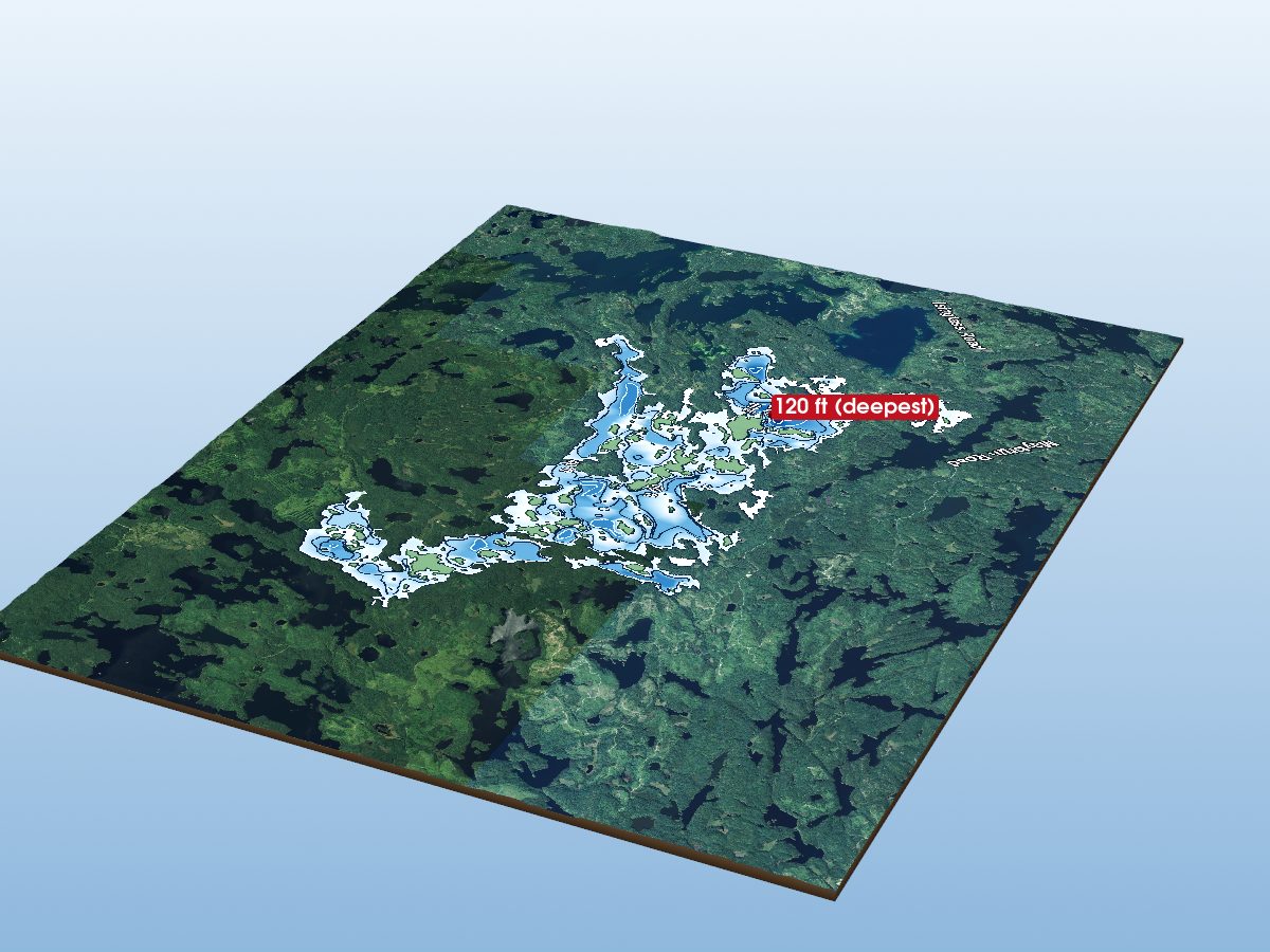 Depth map of Rowan Lake