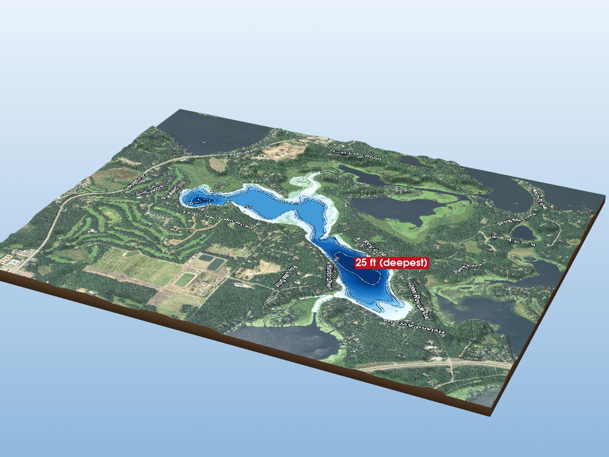 Depth map of Roy Lake