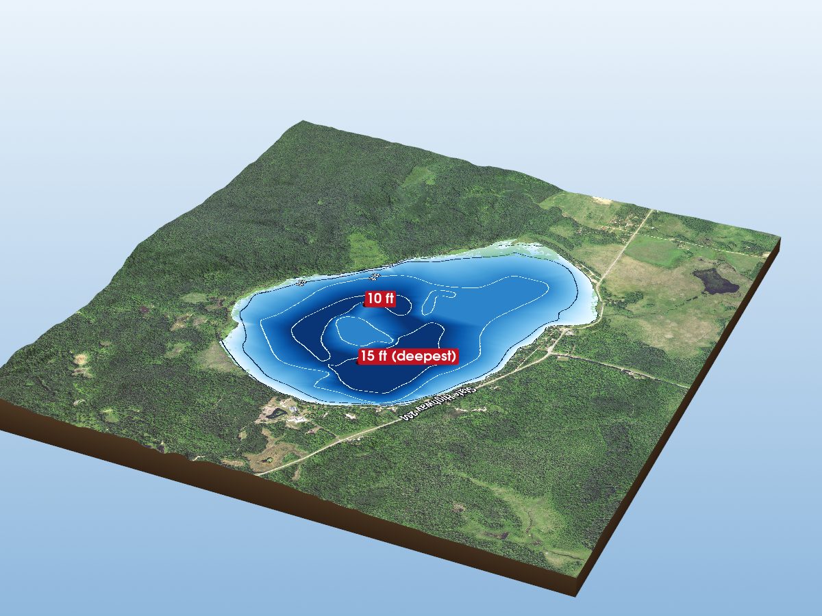 Depth map of Roy Lake