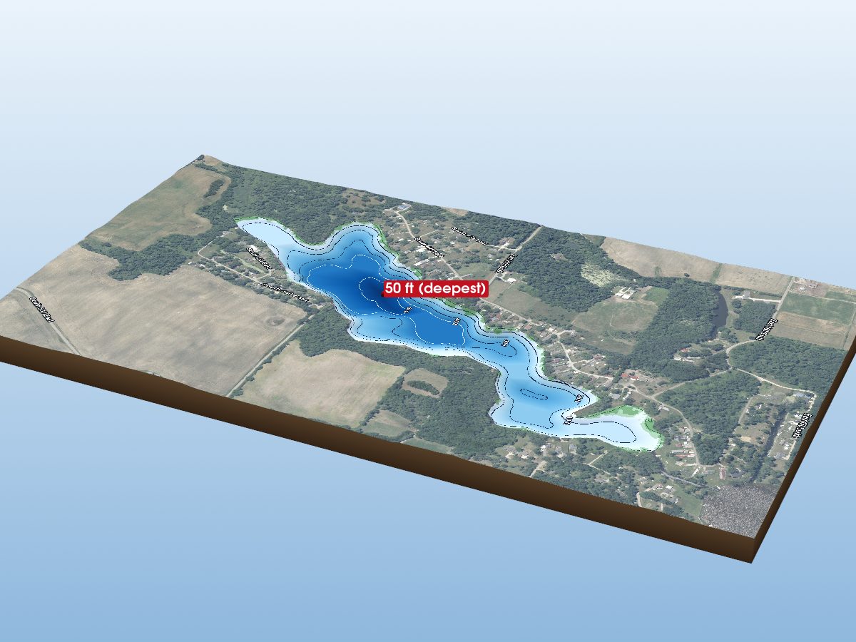 Depth map of Royer Lake
