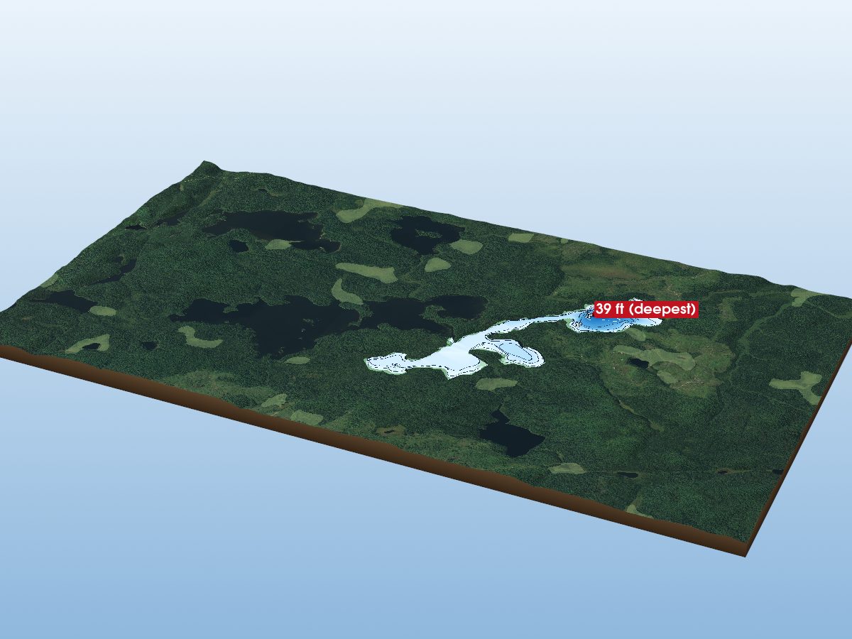 Depth map of Rumsay Lake