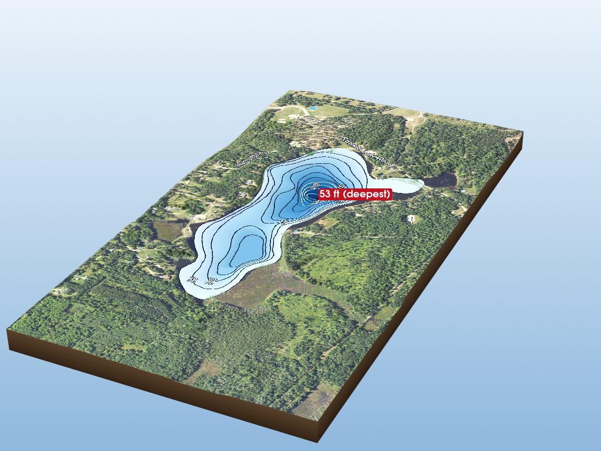 Depth map of Runkle Lake