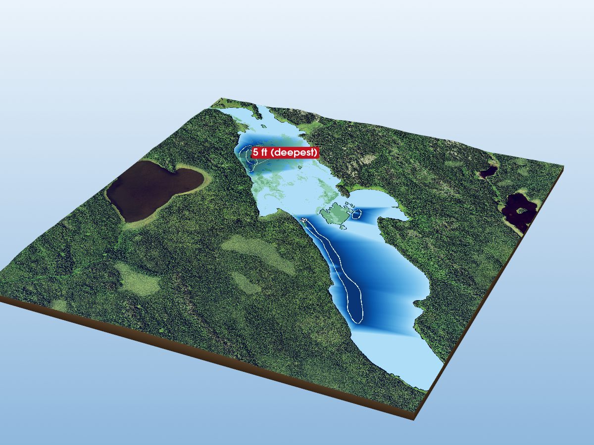 Depth map of Runway Lake