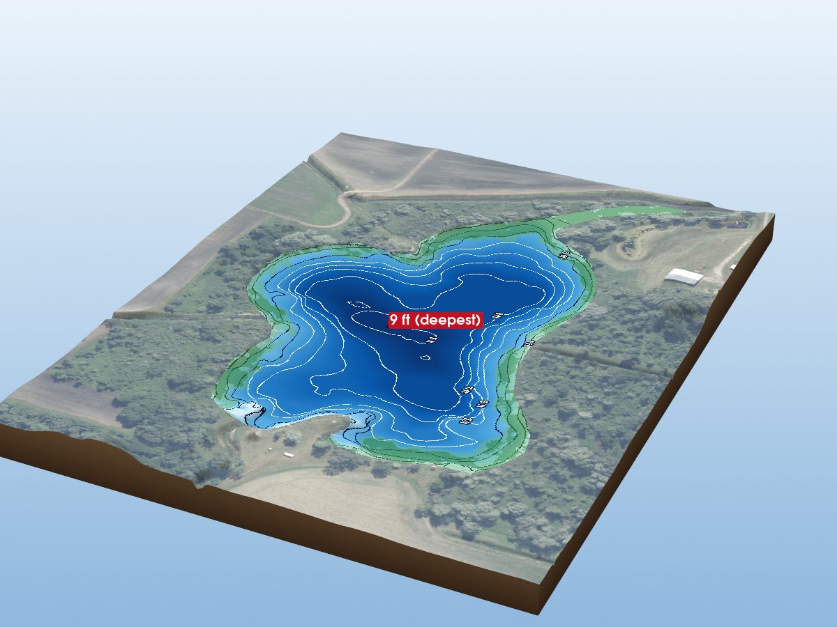 Depth map of Rupel Lake