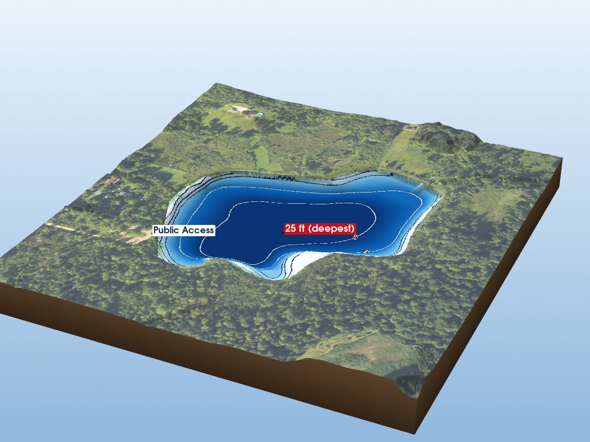 Depth map of Ruppert Lake