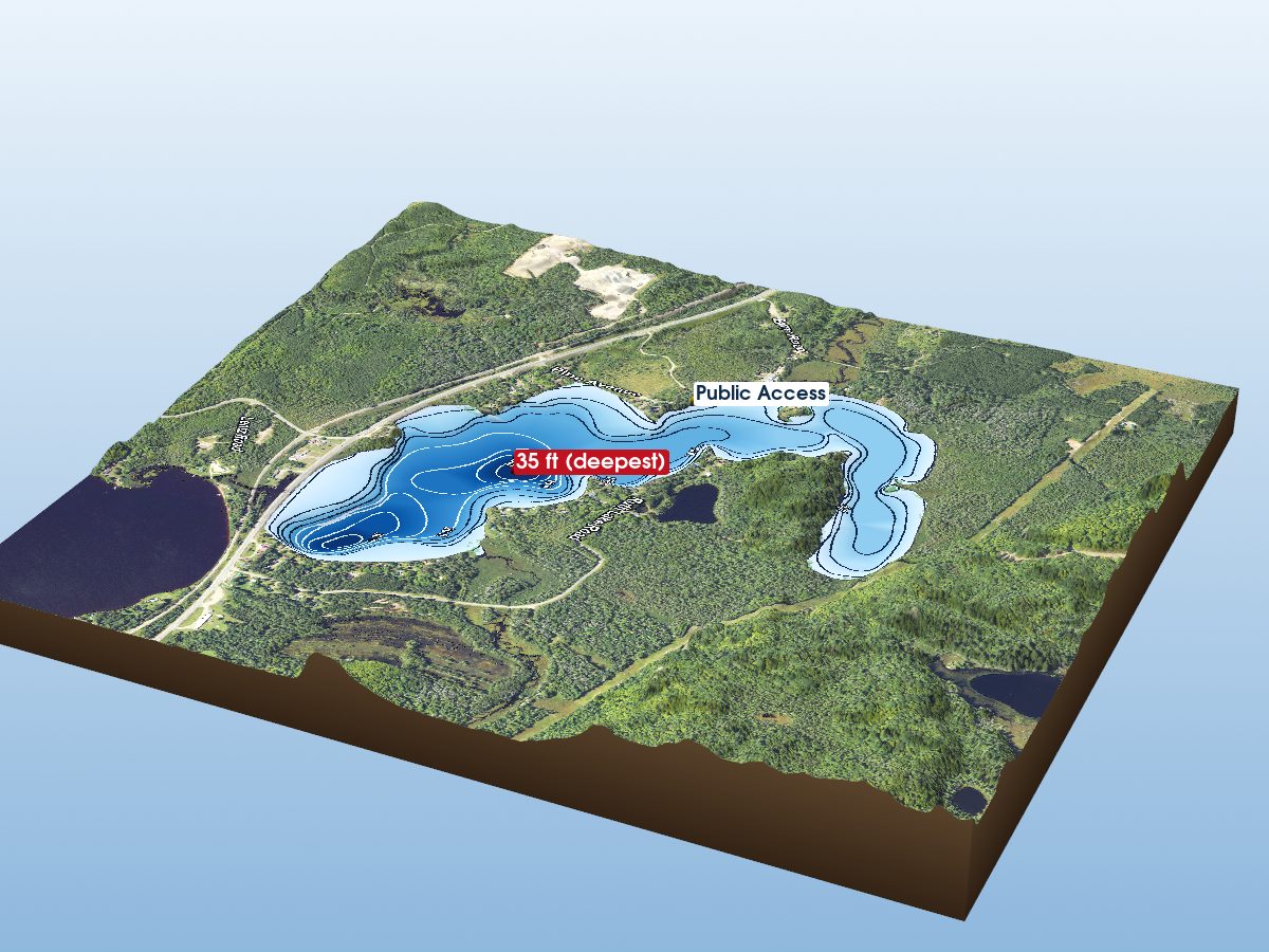 Depth map of Ruth Lake