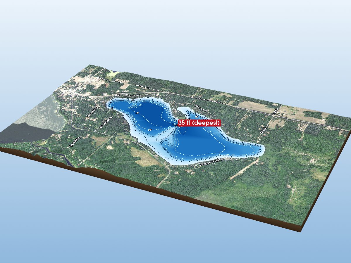 Depth map of Ruth Lake