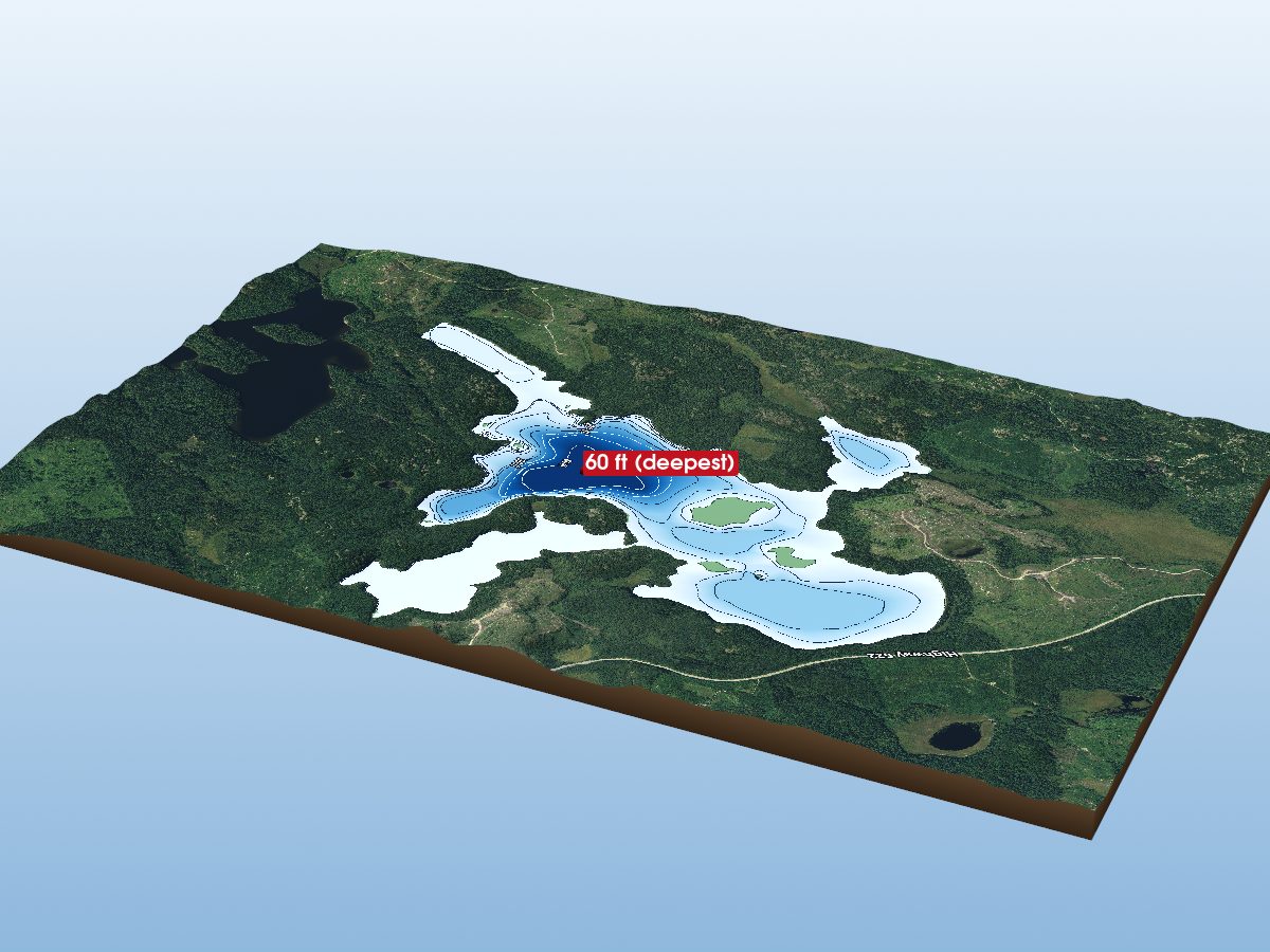 Depth map of Rutter Lake