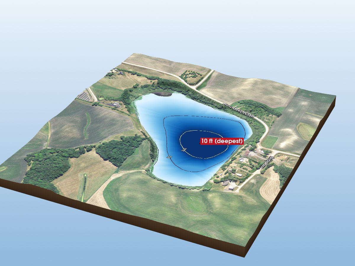 Depth map of Rutz Lake
