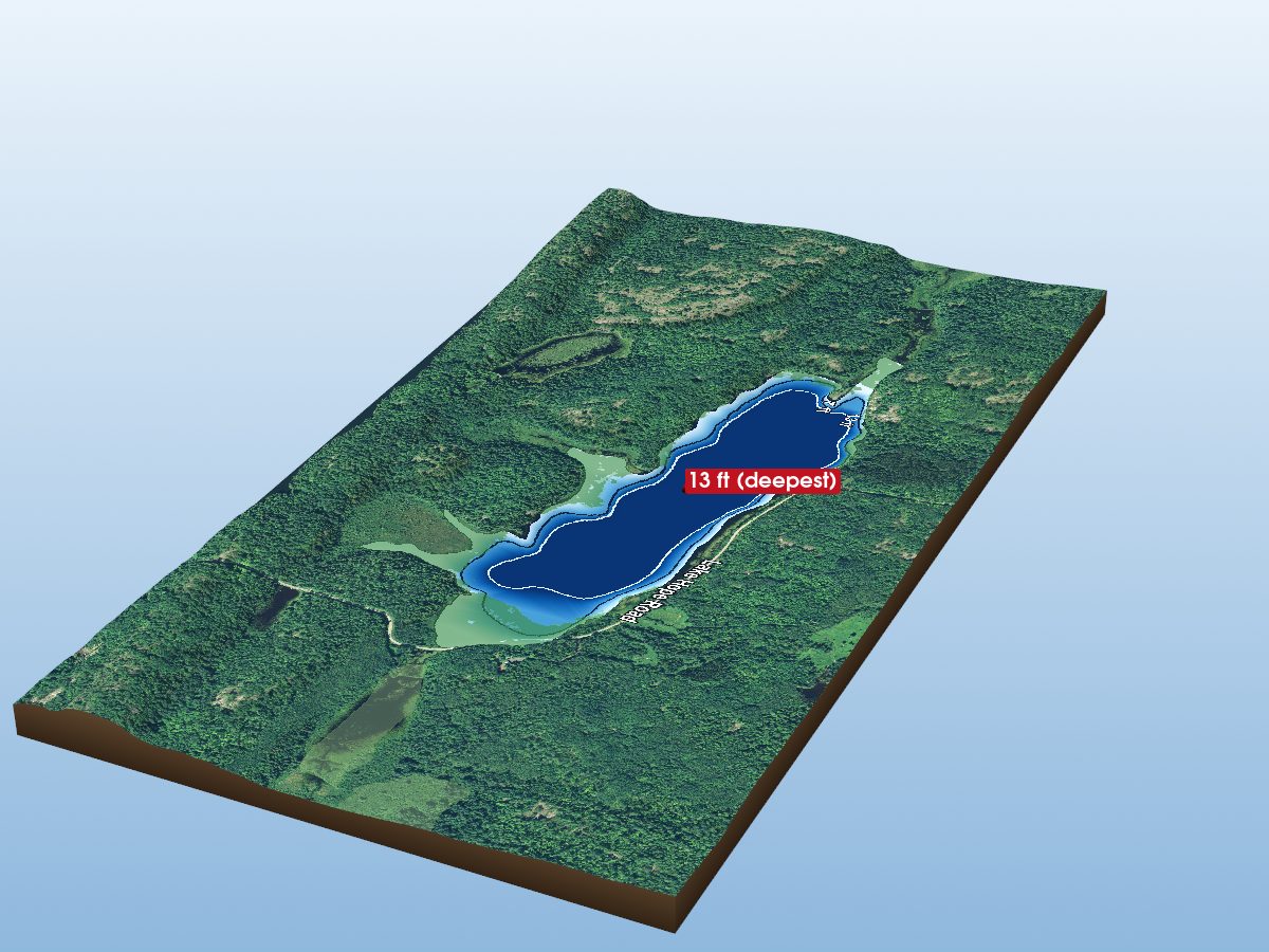 Depth map of Ryan Lake