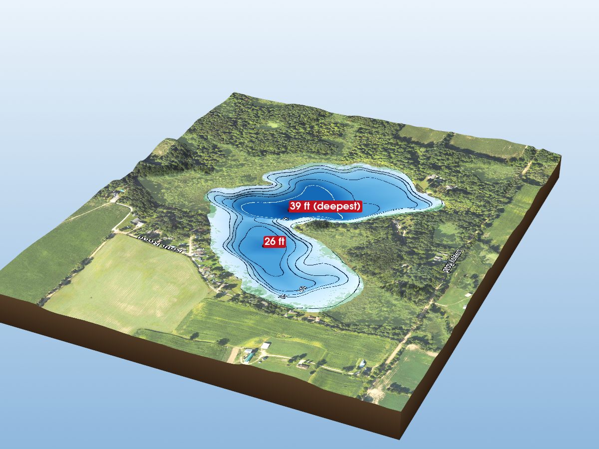 Depth map of Ryan Lake