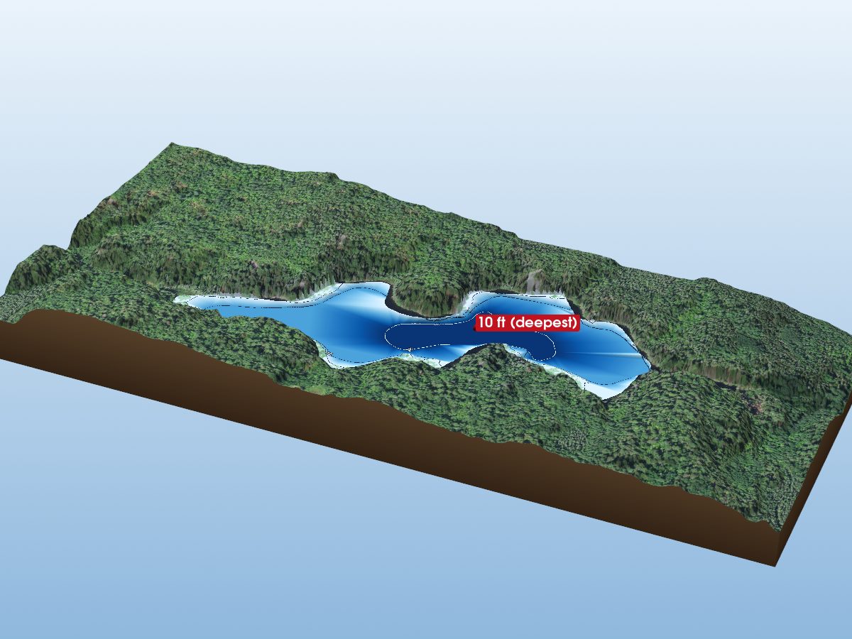 Depth map of Ryan Lake
