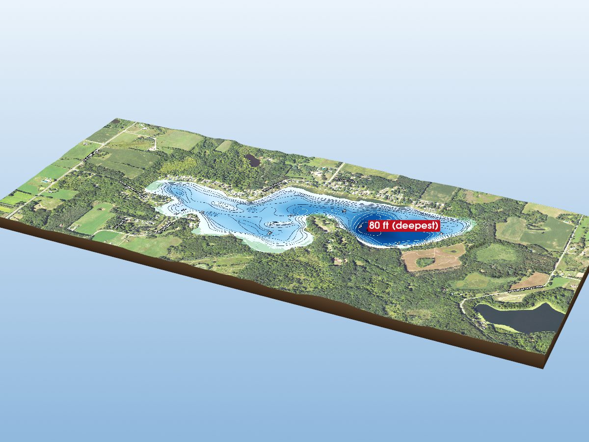 Depth map of Ryerson Lake