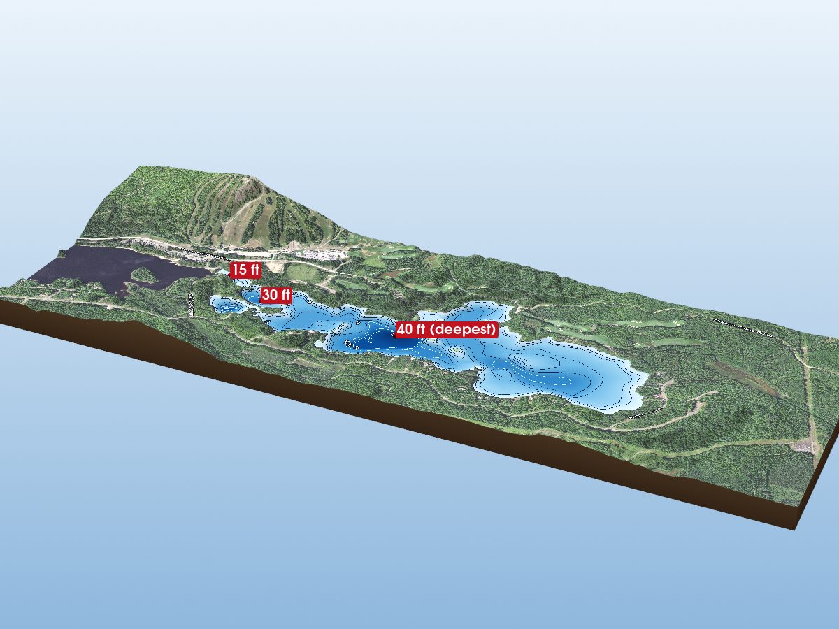 Depth map of Sabin Lake