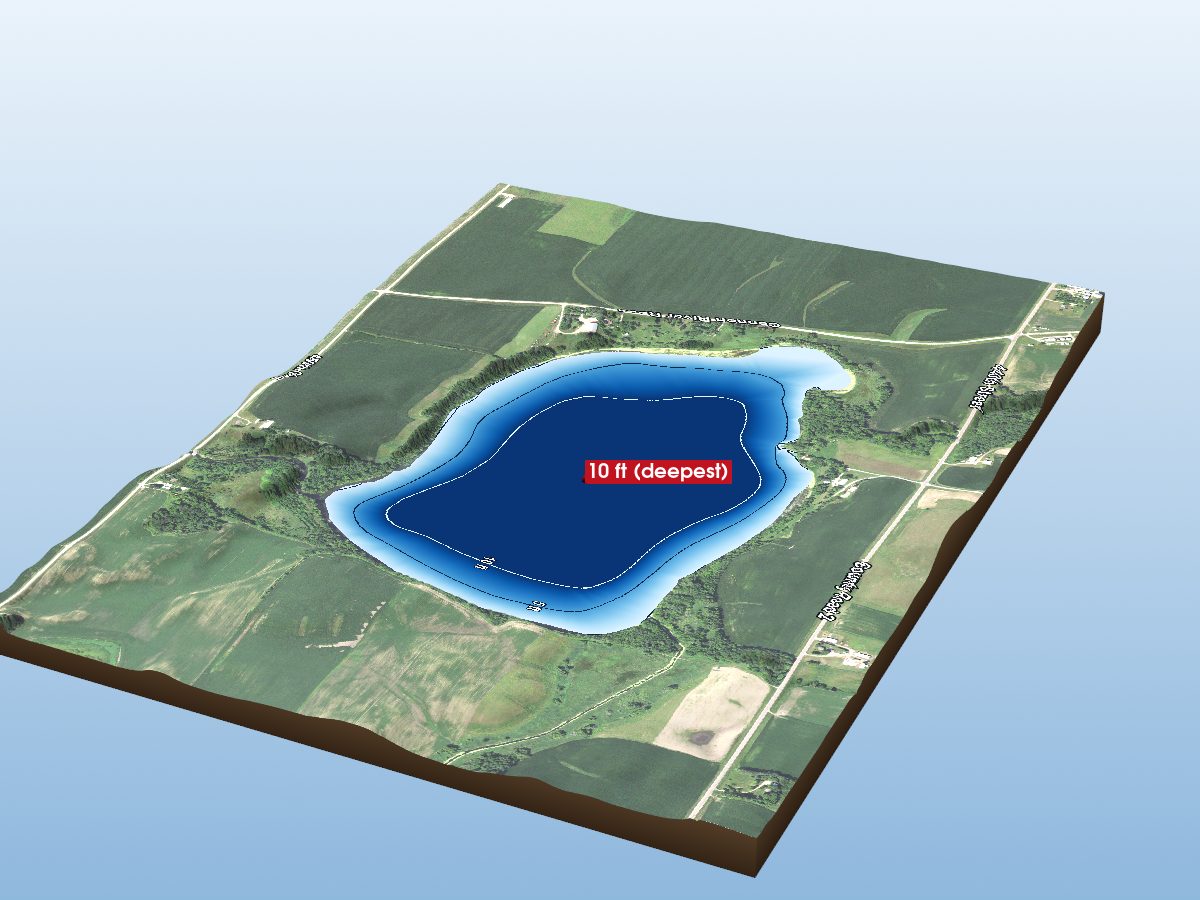 Depth map of Sabre Lake