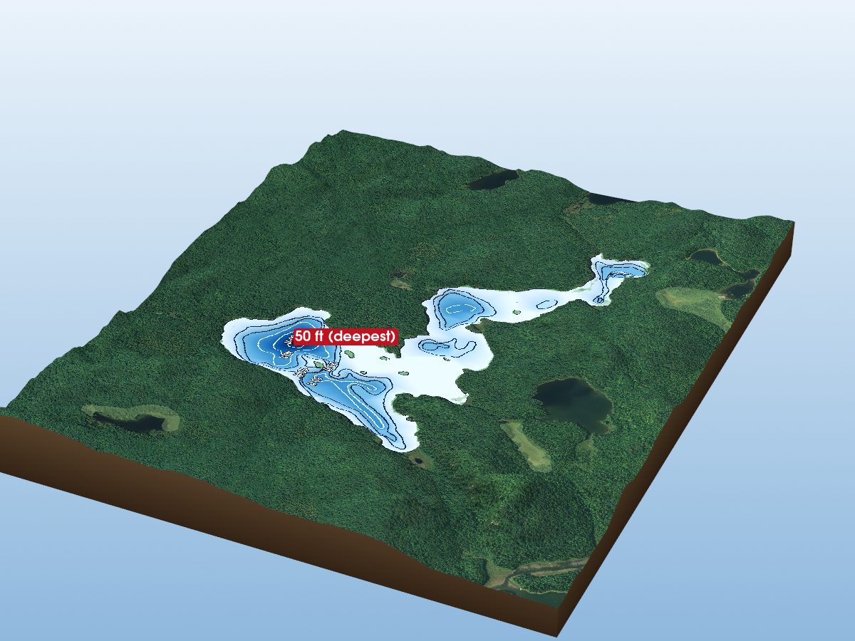 Depth map of Saddle Lake