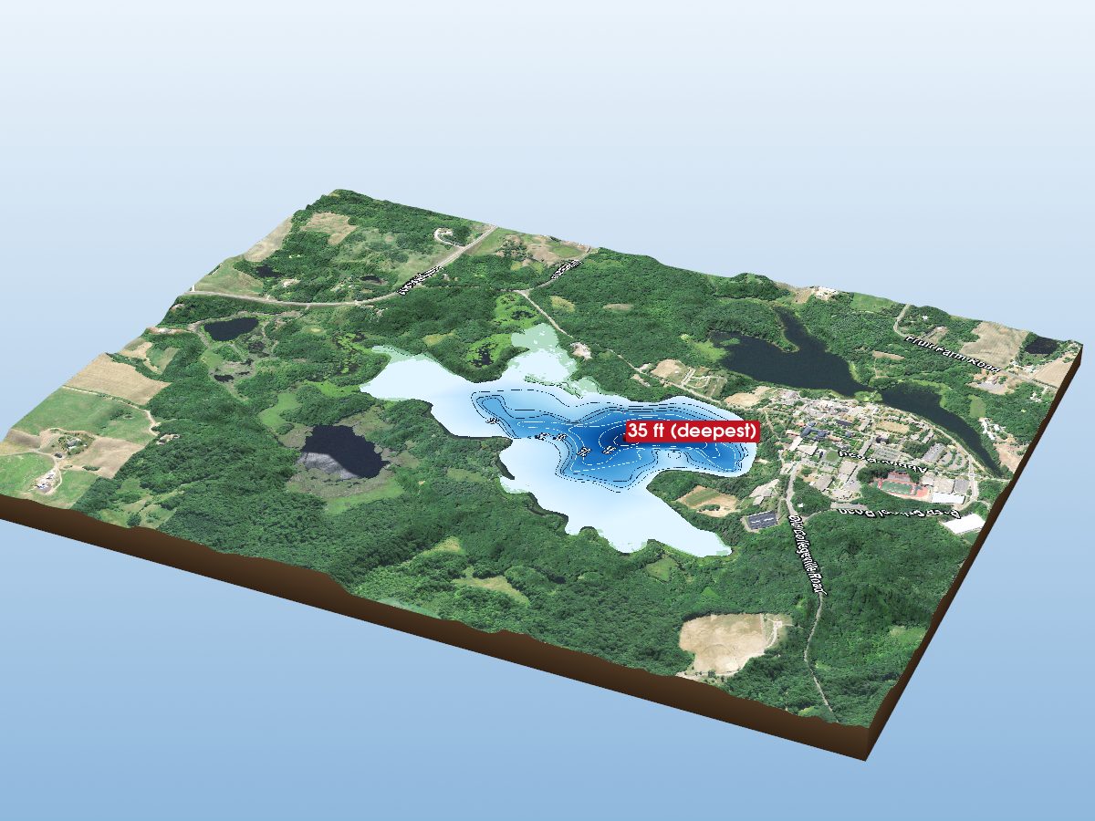 Depth map of Sagatagan Lake