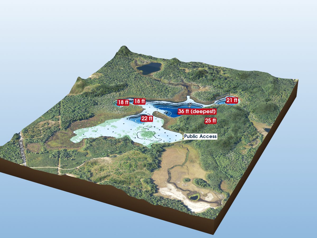 Depth map of Sage Lakes