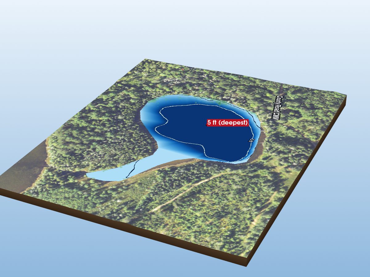 Depth map of Sagola Lakes