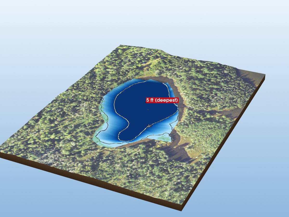 Depth map of Sagola Lakes