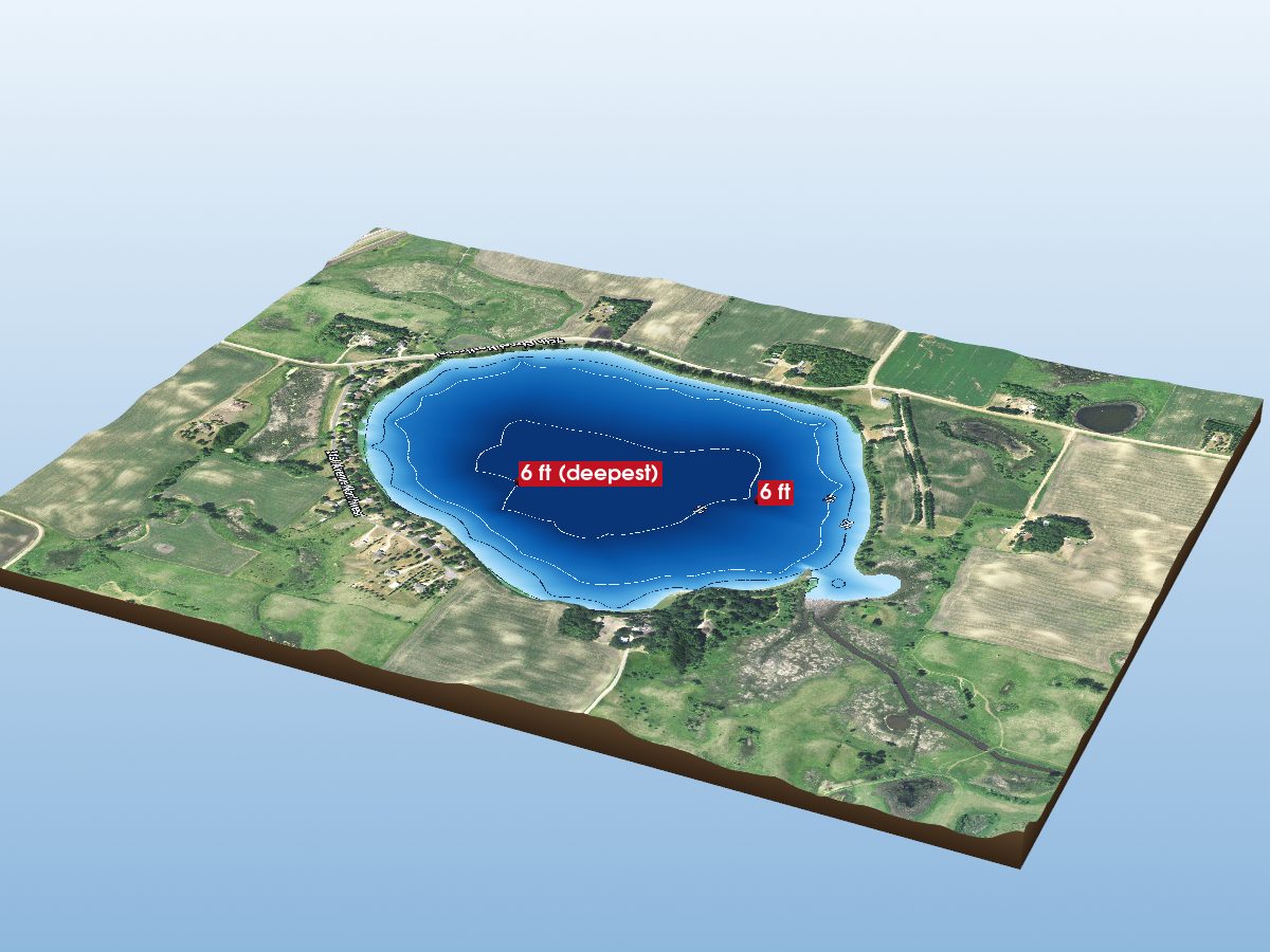 Depth map of Saint Johns Lake