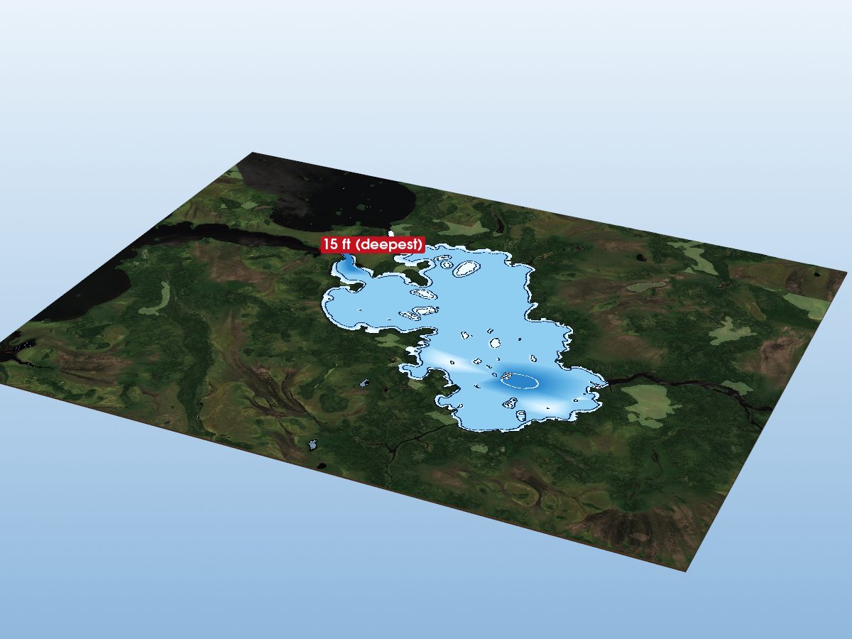 Depth map of Sakwaso Lake