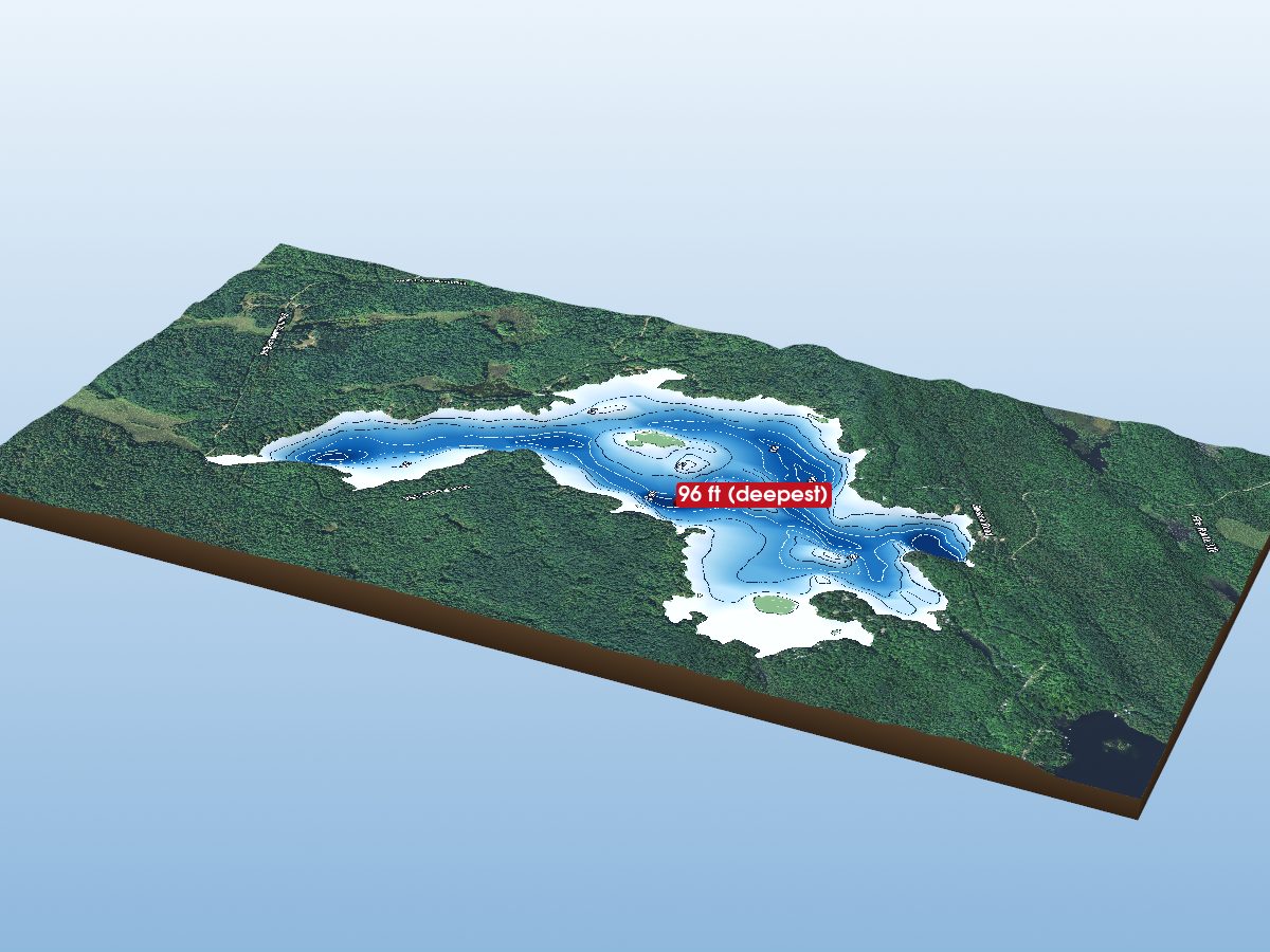 Depth map of Salmon Lake