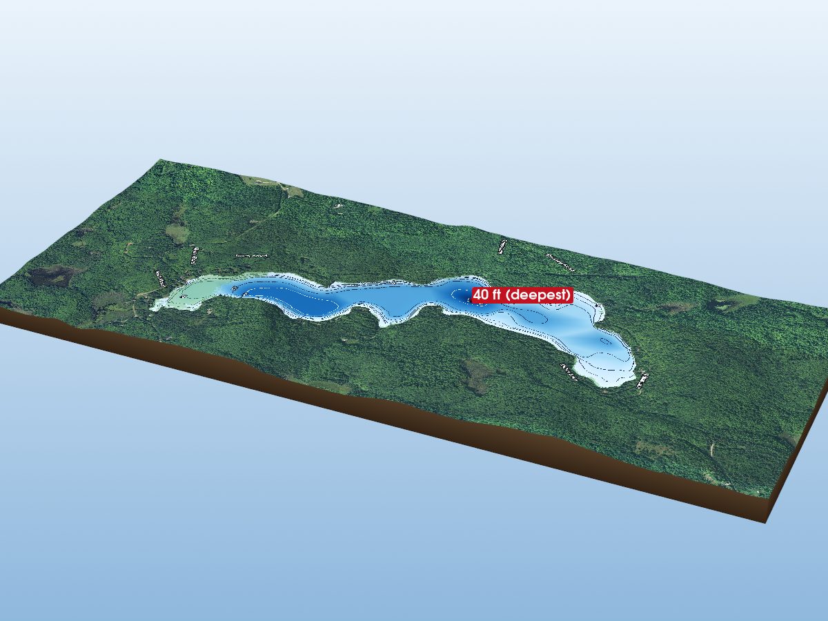 Depth map of Salmon Trout Lake