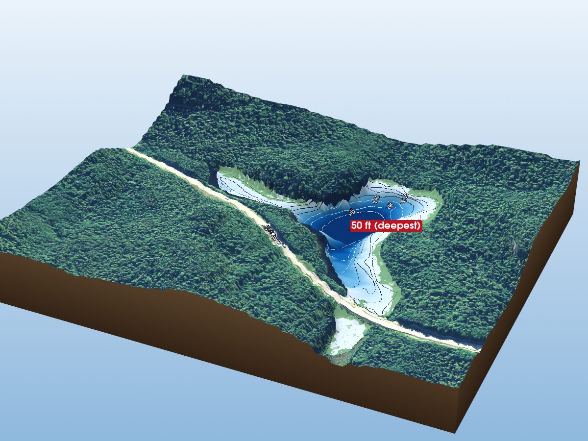 Depth map of Salter Lake
