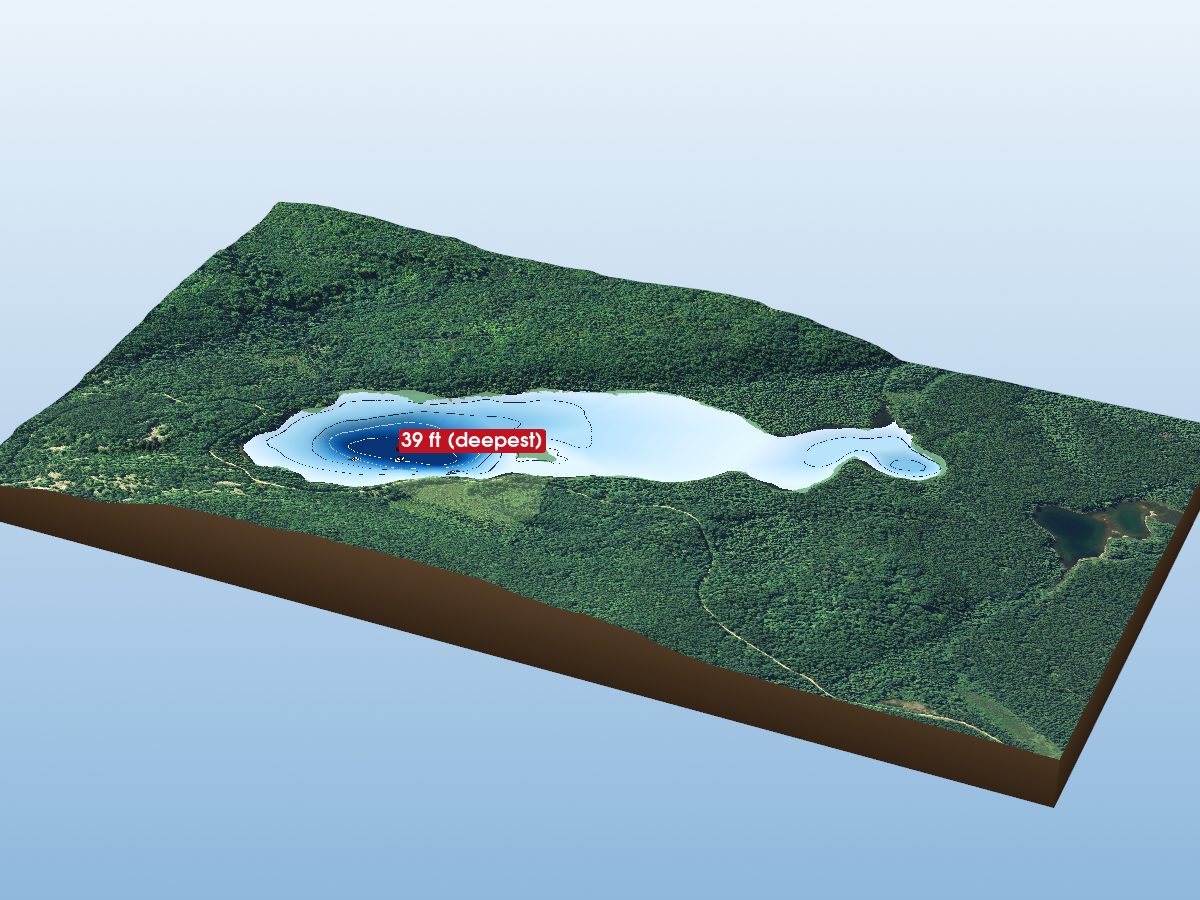 Depth map of Salvage Lake