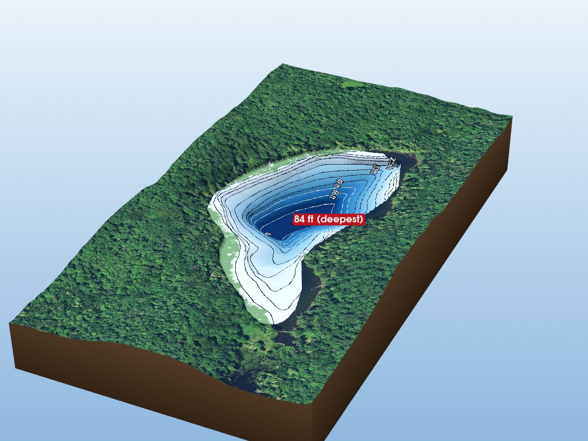 Depth map of Salvelinus Lake
