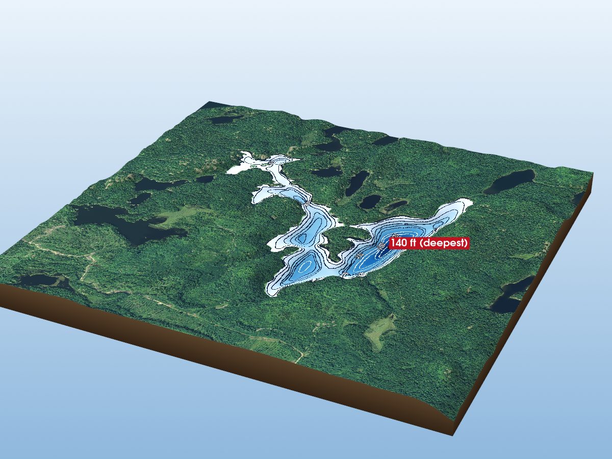 Depth map of Samreid Lake
